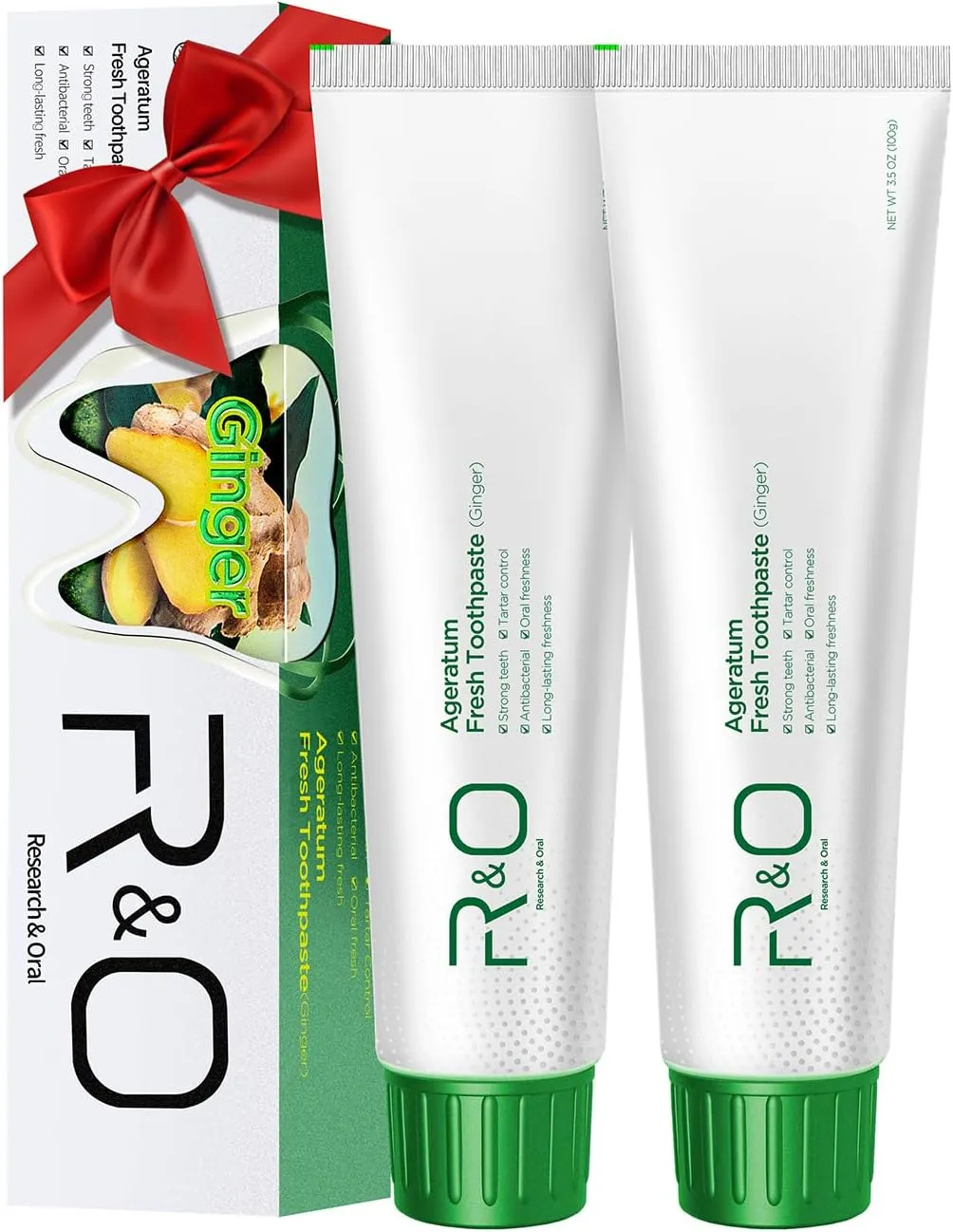 R&O Ginger Mint Fresh Toothpaste, 3.53 oz - A Miracle for Oral Hygiene, Maintains Fresh Breath, Relieves Oral Discomfort, Removes Dental Plaqu(2)