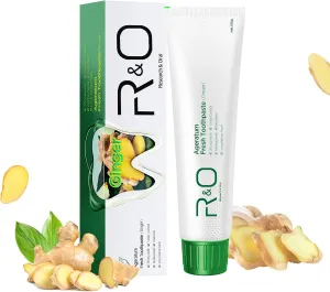 R&O Long-Lasting Fresh Ginger Mint Toothpaste, 3.53 oz - Removes Dental Plaque, Relieves Oral Discomfort, Enhances Oral Health, Maintains Fresh Breath - A Miracle for Oral Hygiene(1 Pack)