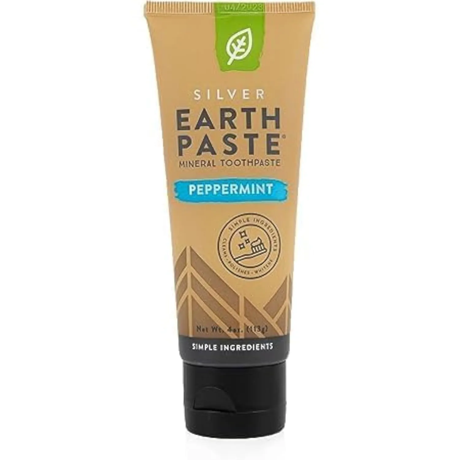Redmond Earthpaste, Natural Non-Flouride Toothpaste, Peppermint, 4 Ounce (Pack of 12)