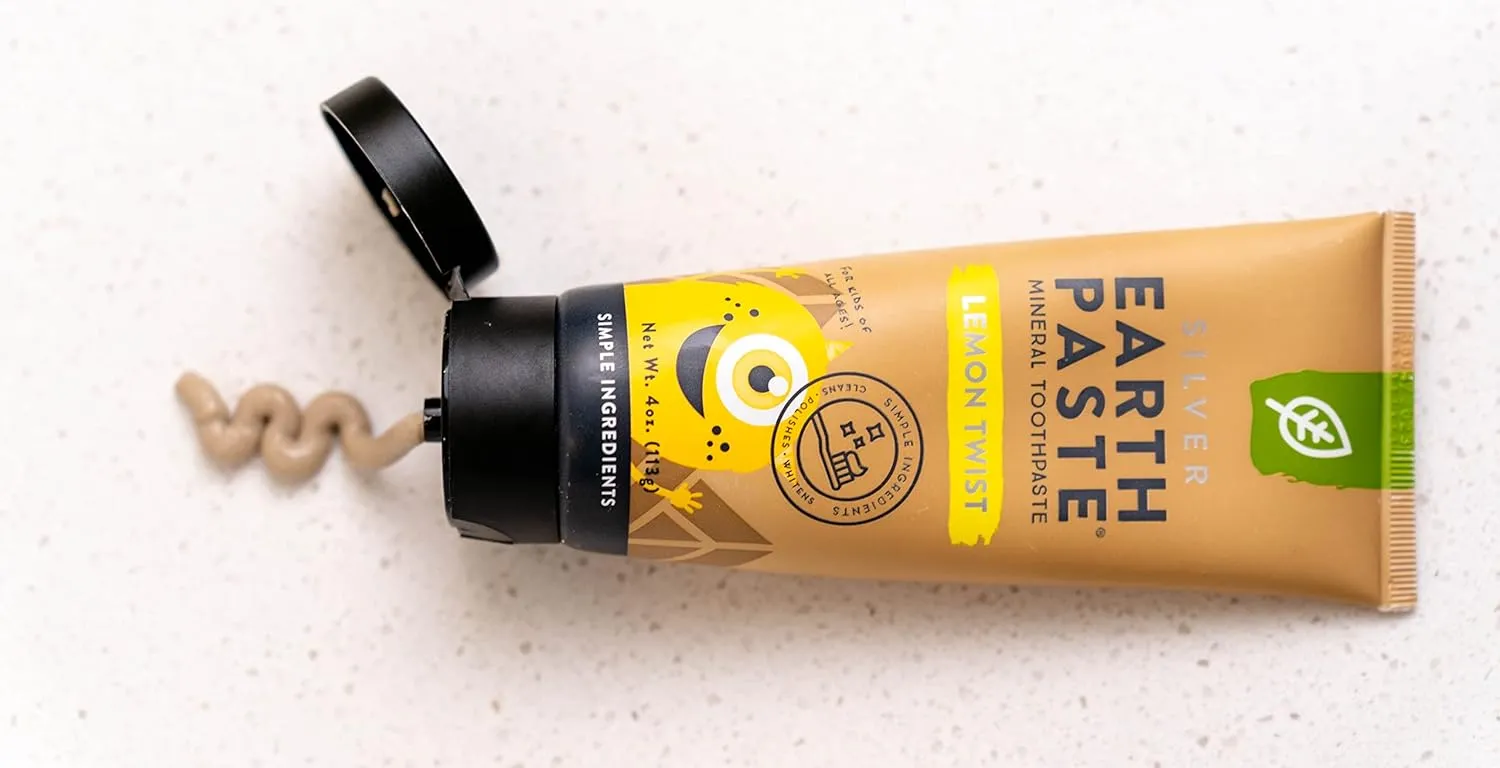 Redmond Earthpaste with Silver | Natural Non-Fluoride Toothpaste Bundle
