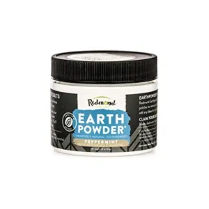 Redmond Earthpowder - All Natural Tooth and Gum Powder Bentonite Clay and Charcoal Teeth Whitener, Peppermint Charcoal …