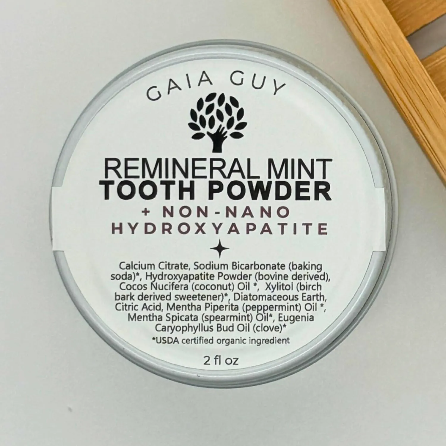 Remineral Mint Natural Tooth Powder   Naturally Sourced Hydroxyapatite - Plastic and Flouride Free (2 oz)