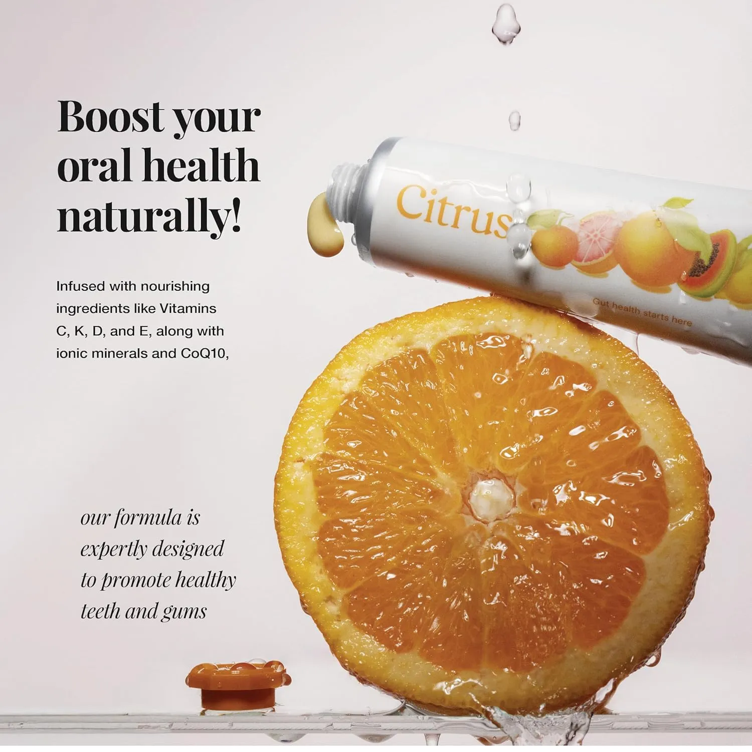 Revitin Toothpaste | Fluoride-Free Prebiotic Citrus Tooth Gel | No SLS, Gluten Free, Dye Free, GMO Free, No Sweeteners | Non-Toxic, Kid Approved, Pack of 3