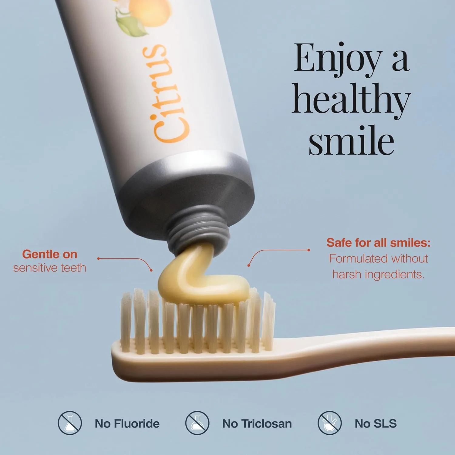 Revitin Toothpaste | Fluoride-Free Prebiotic Citrus Tooth Gel | No SLS, Gluten Free, Dye Free, GMO Free, No Sweeteners | Non-Toxic, Kid Approved, Pack of 3