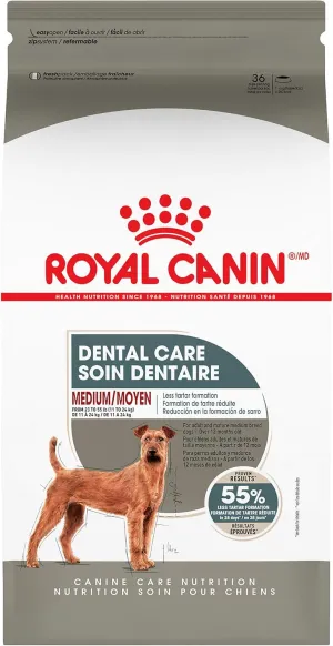 Royal Canin Medium Dog Dental Care Dry Dog Food, 28 lb bag