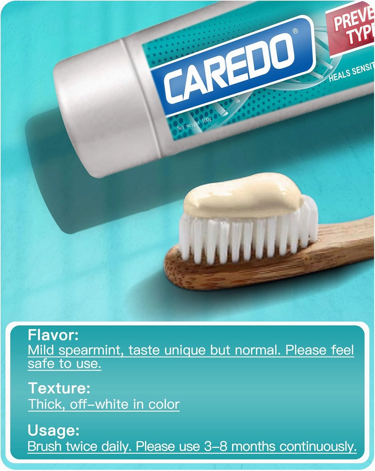 Sensitive Teeth Relief Toothpaste for Adults, Enamel Repair, Remineralizing, Tooth Sensitivity Relief, Fluoride Free 3.52OZ