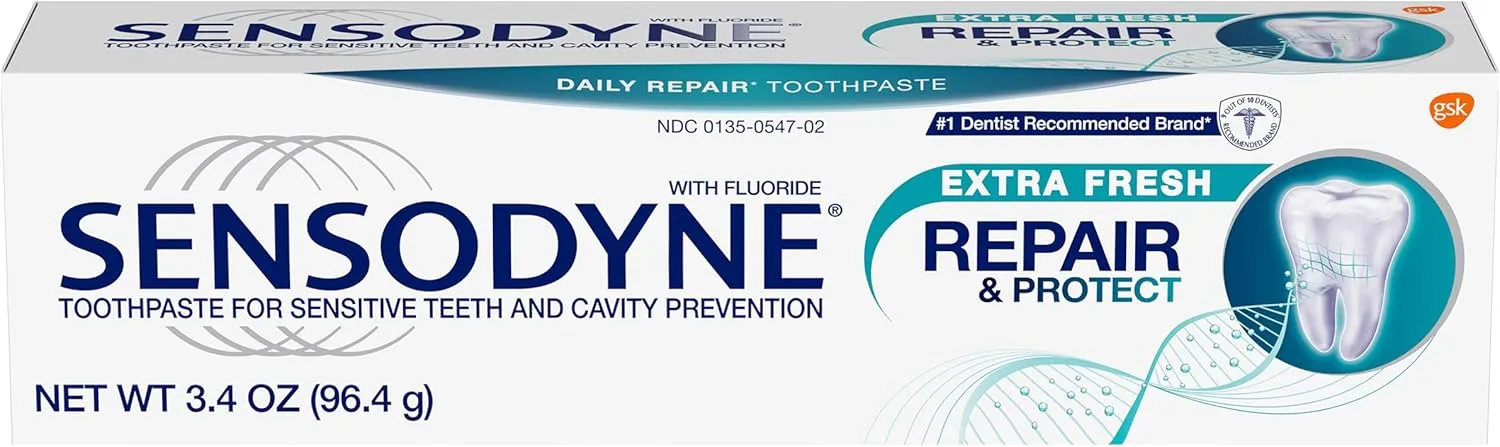 Sensodyne Ex Fresh Rep Pr Size 3.4z Sensodyne Repair & Protect Extra Fresh Toothpaste 3.4 Oz