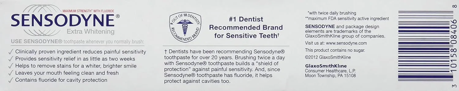 Sensodyne Extra Whitening Toothpaste, 6 Oz