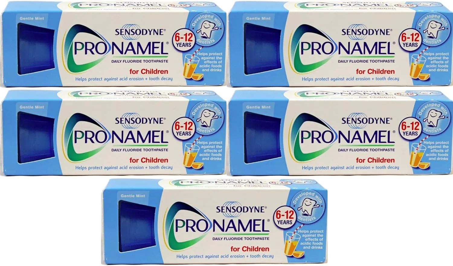 Sensodyne Pronamel Children Daily Fluoride Toothpaste [Pack of 5]