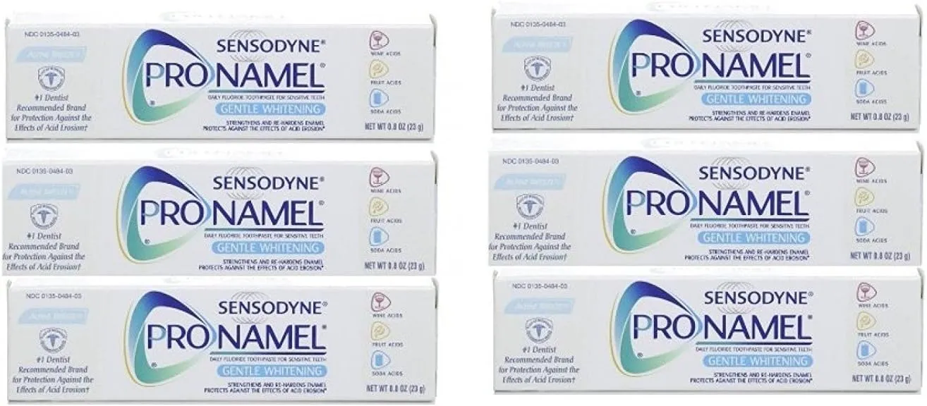 Sensodyne Pronamel Toothpaste, Gentle Whitening, Alpine Breeze Travel Size 0.8 Ounce (Pack Of 6)