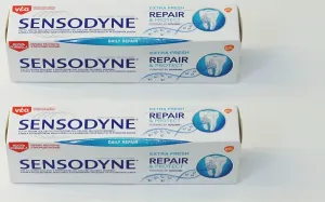 Sensodyne: "Repair & Protect Extra Fresh" Toothpaste, Powered by NovaMin * 2.53 Fluid Ounce (75ml) Tube (Pack of 2) * [ Italian Import ]