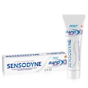 Sensodyne Rapid Relief Sensitive Toothpaste, Sensitive Teeth Treatment, Mint - 3.4 Ounces