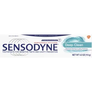 Sensodyne Sensitivity Toothpaste for Sensitive Teeth, Deep Clean, 4 ounce
