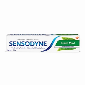 Sensodyne Fresh Mint Sensitivity Toothpaste for Sensitive Teeth and Fresh Breath 75g (Pack of 1)