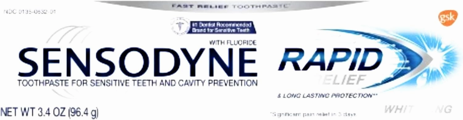 Sensodyne Rapid Relief whitening toothpaste 3.4 oz