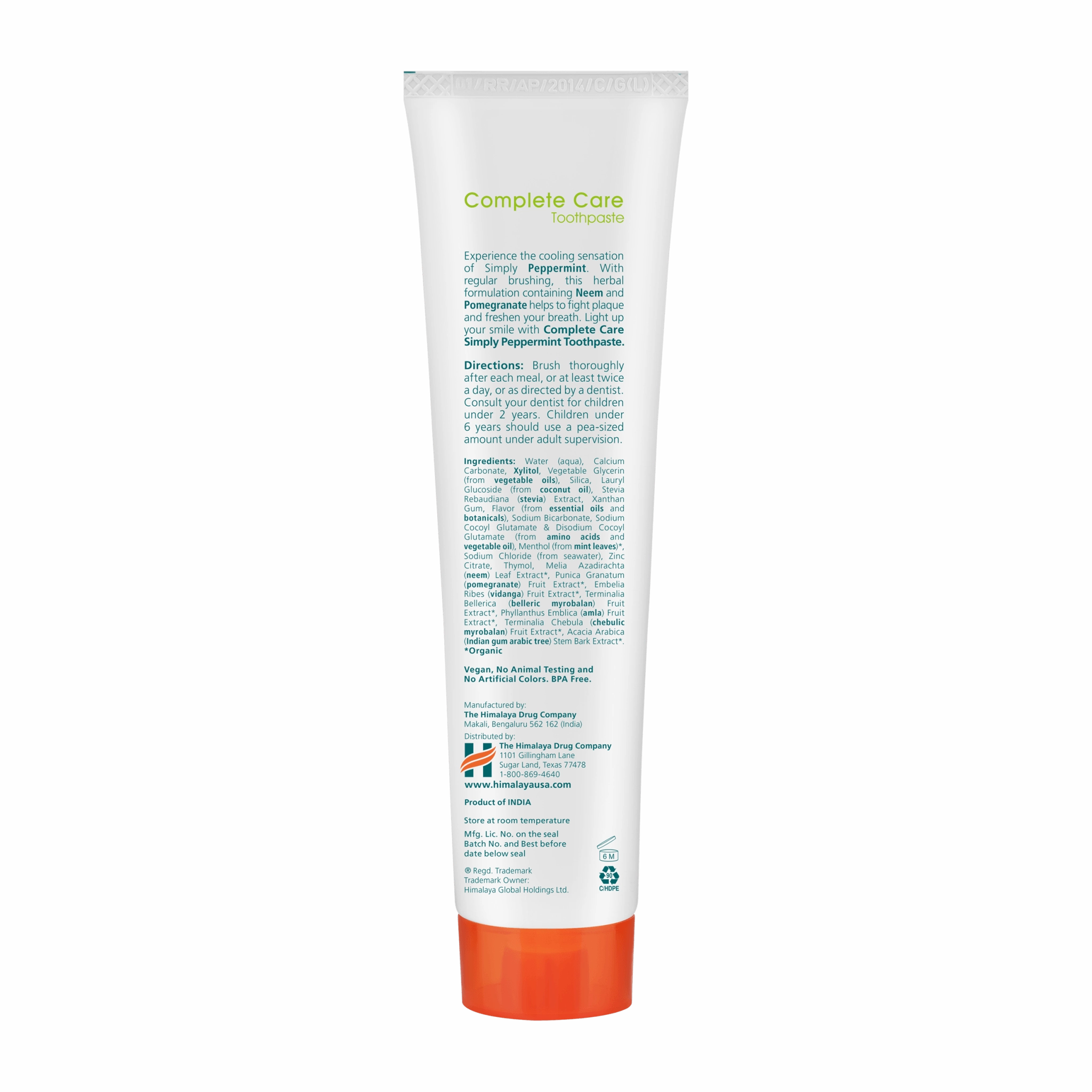 Simply Peppermint Complete Care Toothpaste