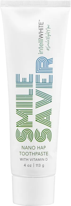 Smile Saver Nano-Hydroxyapatite (Nano-HAP) & Vitamin D Fluoride-Free Toothpaste with Xylitol; Helps Deposit Minerals to Tooth Surface