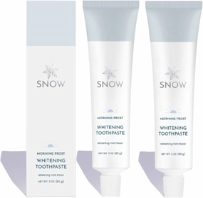 SNOW Nano-Hydroxyapatite Whitening Toothpaste - Oral Care with Kaolin & Hydroxyapatite - Non-GMO & Enamel Safe Teeth Whitening Toothpaste Mint Flavor (Morning Frost, 3 Pack)