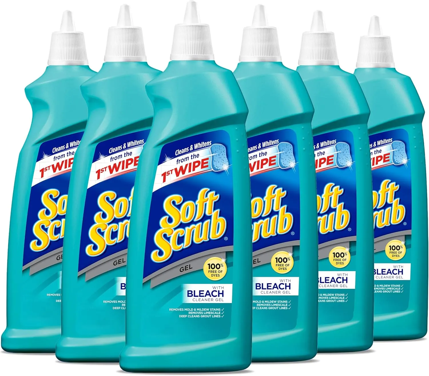 Soft Scrub Gel with Bleach Cleaner, 28.6 Ounces (Pack of 6)