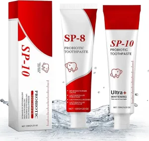 SP-8/SP-10 Probiotic Tooth-Paste Oral Health Management, SP8 Toothpaste & Organic SP 10 Probiotics Toothpaste Whitening for Oral Health, Ultra Whitening Refreshing Pasta Dental SP-8, Fresh Breath