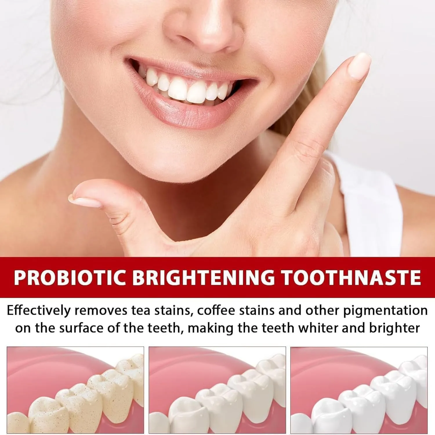 Sp6Probiotic Toothpaste,Ultra Whitening Toothpaste,Deep Cleaning Care Fresh Breath (sp8,3)