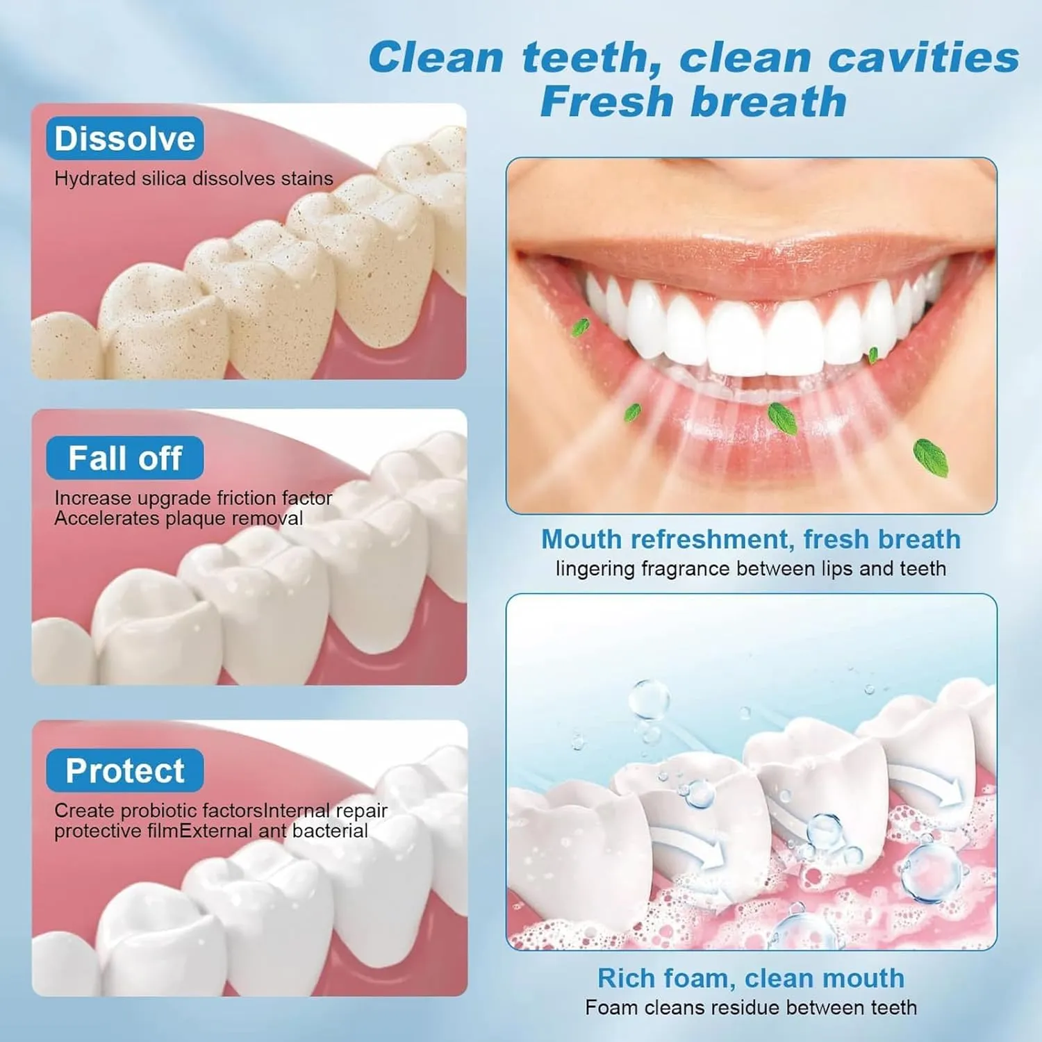 Sp6Probiotic Toothpaste,Ultra Whitening Toothpaste,Deep Cleaning Care Fresh Breath (sp8,3)