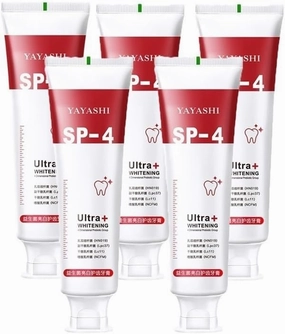 SP-4 Probiotics Brightening Toothpaste，Breath Fresher Toothpaste，Tooth Care & Color Correction Toothpaste (Color : 5Count (Pack of 5))