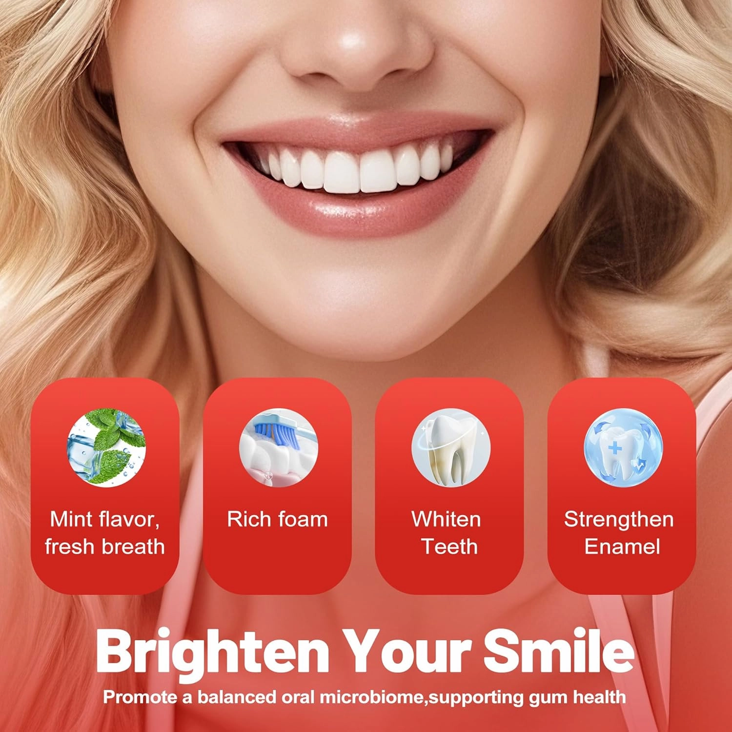 SP-6 Probiotic Whitening Toothpaste for Teeth Whitening/Brightening & Fresh Breath, 6 Probiotics Formula for Gum Health, Fluoride-Free, Minty Fresh Flavor,4.9 oz (3)
