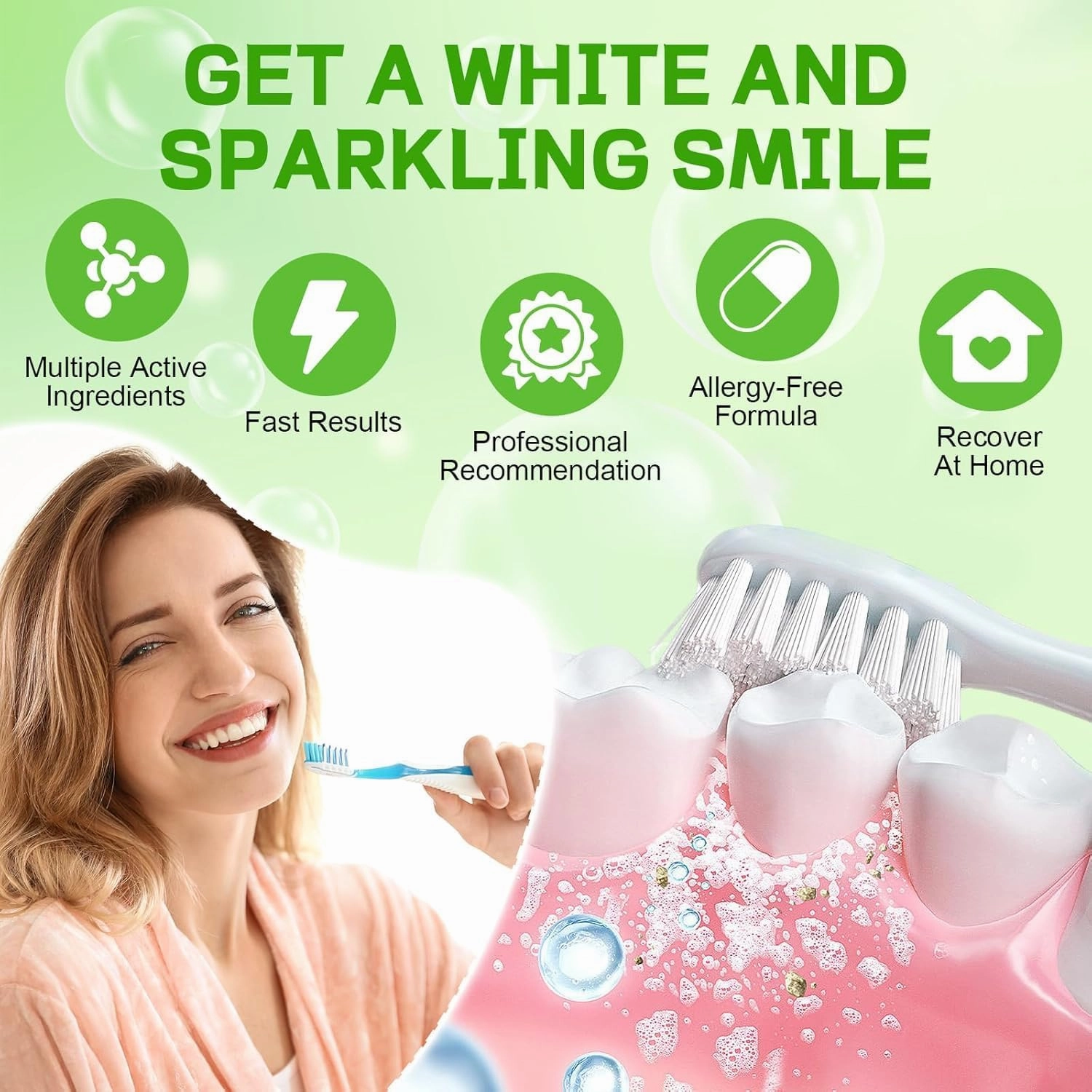 SP-8 Probiotic Whitening Toothpaste Upgraded, sp8 Toothpaste New Version Fluoride-Free & Probiotic-Infused Formula, Teeth Whitening & Gum Care & Fresh Breath