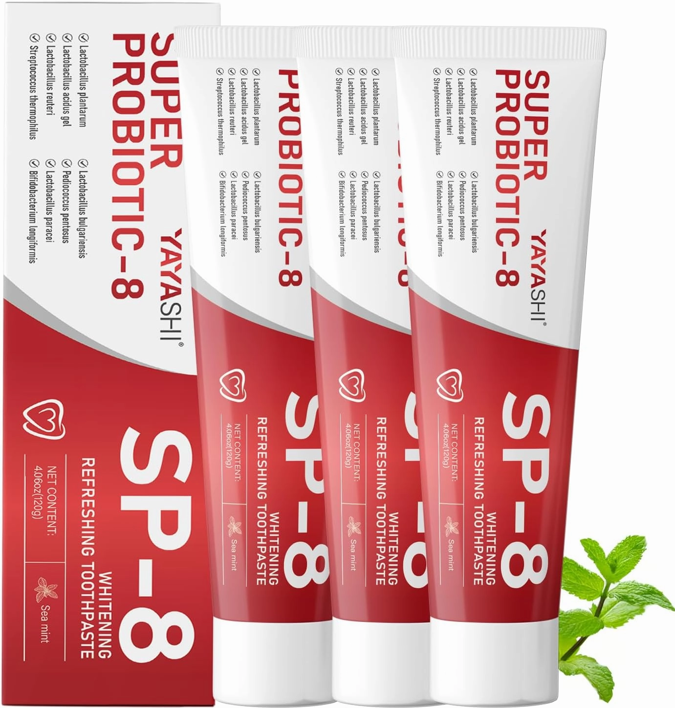 SP-8 Probiotic Whitening Toothpaste Upgraded, sp8 Toothpaste New Version Fluoride-Free & Probiotic-Infused Formula, Teeth Whitening & Gum Care & Fresh Breath