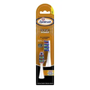Spinbrush Sonic Power Truly Radiant Soft Replacement Brush Heads, 2 Heads (Packaging May Vary)