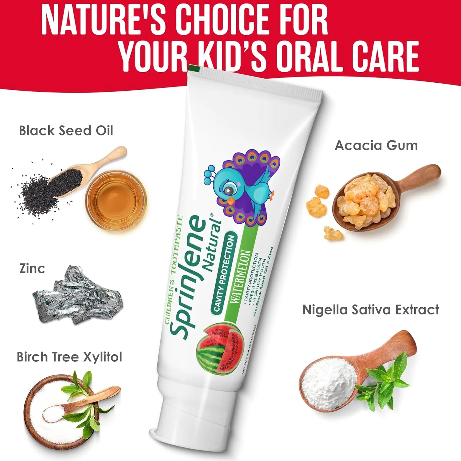 SprinJene Natural Kids Toothpaste, Strawberry | Natural Children’s Toothpaste | Fluoride Free Toothpaste for Toddlers | 2 Pack