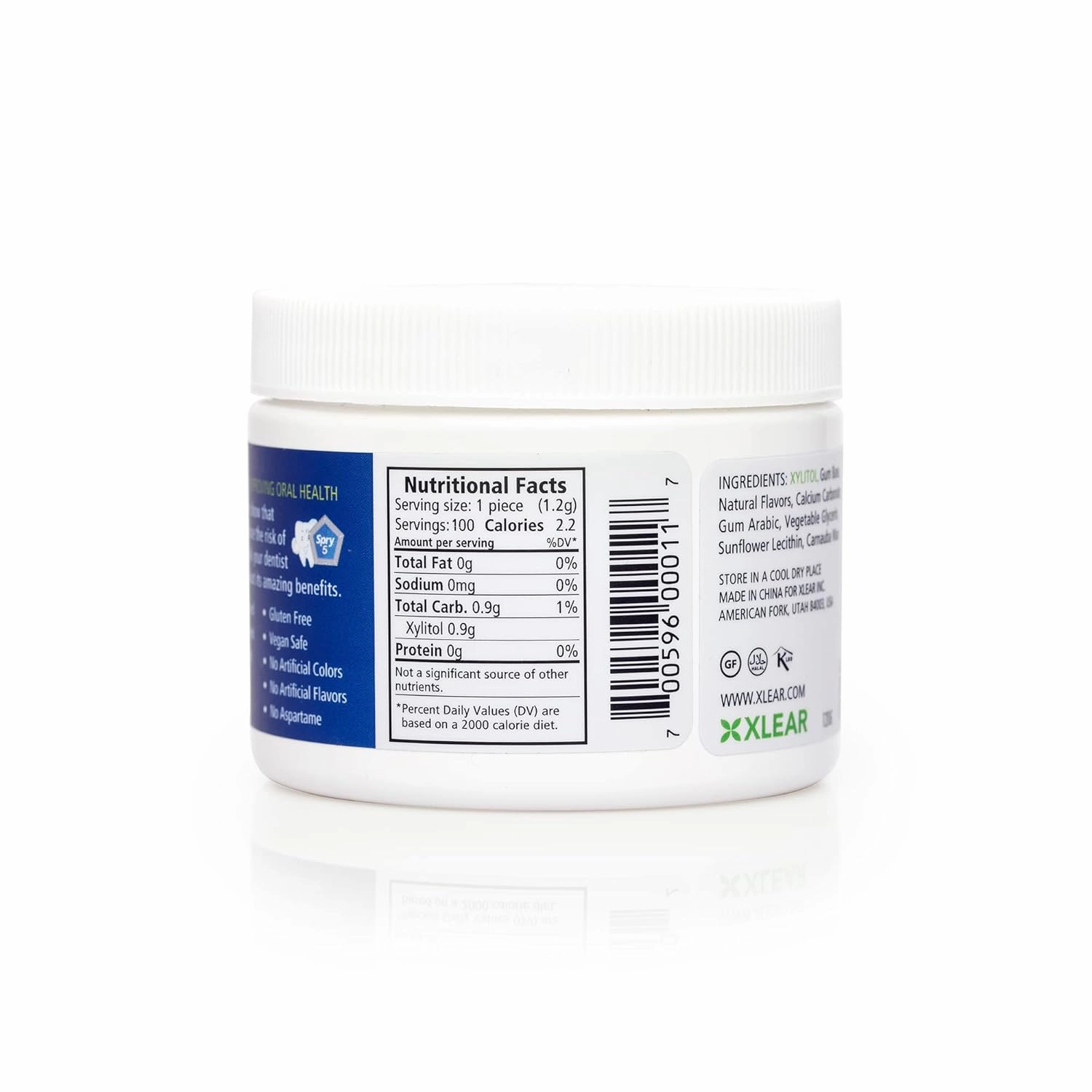 Spry Fresh Natural Xylitol Chewing Gum Dental Defense System - Aspartame-Free, Sugar-Free, Non-GMO, Gluten-Free (Peppermint, 100 Count - Pack of 2)