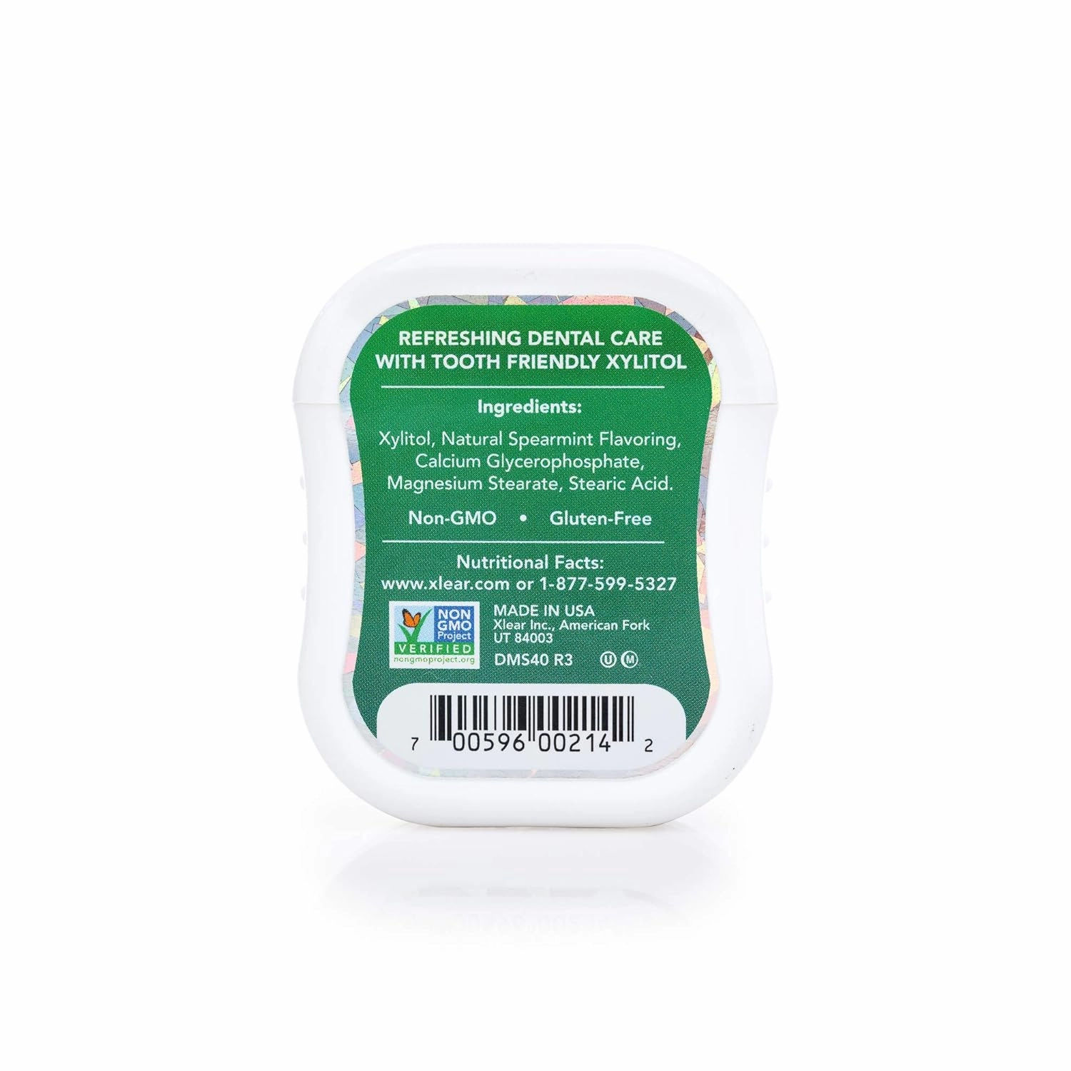 Spry Gems Natural Sugar-Free Xylitol Mints, On The Go Oral Care for Dry Mouth, Increase Saliva Production and Stop Bad Breath, Non-GMO, Gluten-Free - Spearmint 40 Count (Pack of 6)