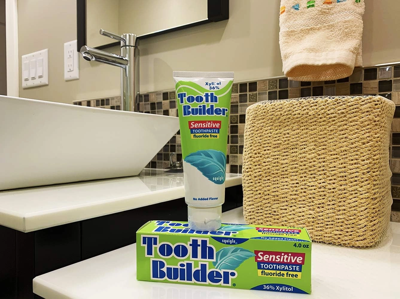 Squigle Tooth Builder SLS Free Toothpaste (Stops Tooth Sensitivity) Prevents Canker Sores, Cavities, Perioral Dermatitis, Bad Breath, Chapped Lips, 4 oz (16 Ounce (Pack of 4), Unflavored)