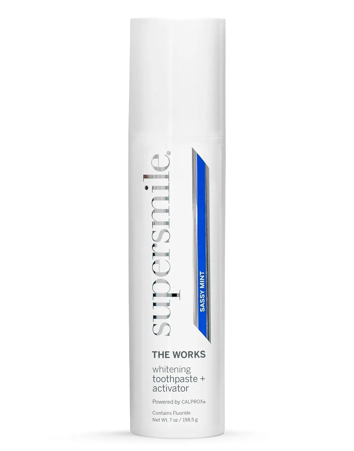 Supersmile The Works – whitening toothpaste and accelerator in one easy-to-use formula – Whitens Up to 6 Shades, Sassy Mint, 7 oz