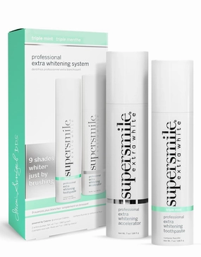 Supersmile Extra White System - Professional whitening Toothpaste and Accelerator - Whitens Up to 9 Shades