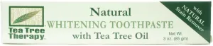 Tea Tree Therapy Natural Whitening Toothpaste 3 OZ, 3 Pack