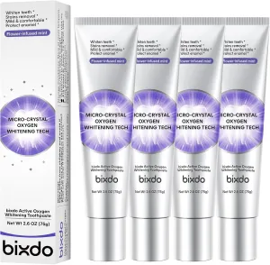 Teeth Whitening Toothpaste, 2.6OZ, Pack of 4 - Pap Gentle Whitening for Sensitive Teeth Gums with Hydroxyapatite for Enamel Strengthen, Fluoride-Free and Flower-Infused Mint