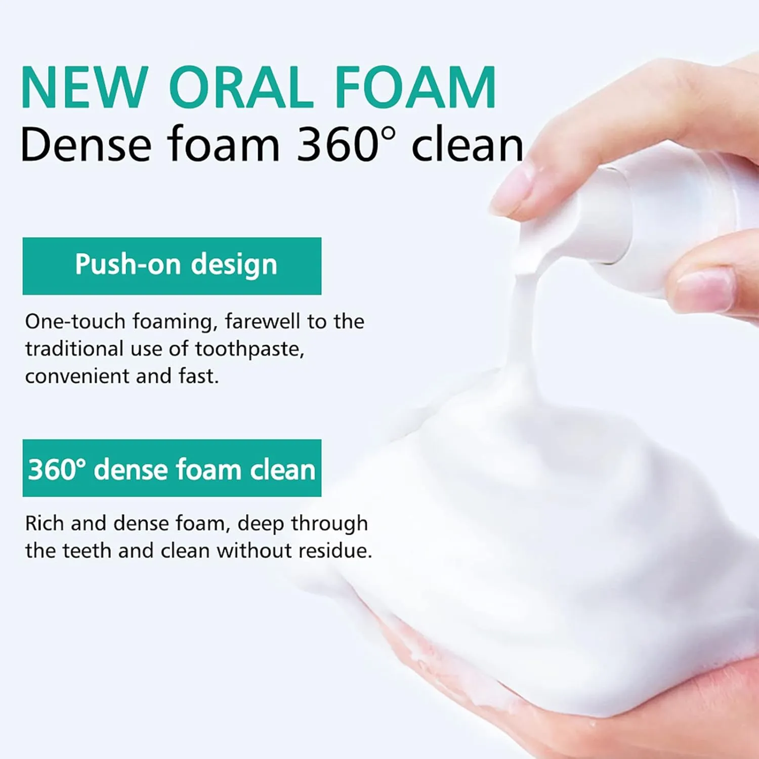 Teeth Whitening Toothpaste with Fluoride, Ultra-fine Mousse Foam for Deep Cleaning Gums, Stain Removal, 3 Fresh Flavors