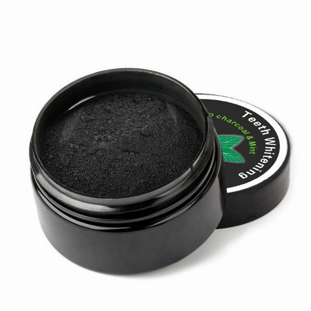 Teeth Whitening Coffee Stains Remover | 30g Organic Bamboo Charcoal Mint Activated Dental-Bleaching Powder Toothpaste