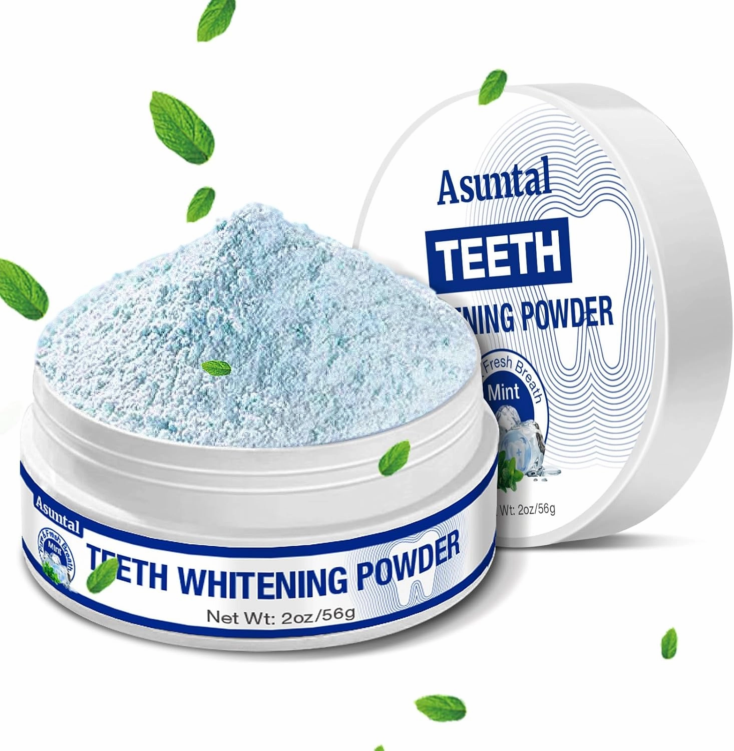 Teeth Whitening Powder 2 Ounce - Removes Stains, No Sensitivity - Enamel-Safe Toothpaste Whitening Powder for Coffee, Tea, Food, Wine, and Tobacco Stains