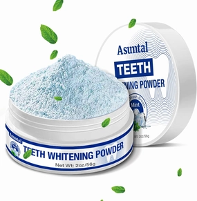 Teeth Whitening Powder 2 Ounce - Removes Stains, No Sensitivity - Enamel-Safe Toothpaste Whitening Powder for Coffee, Tea, Food, Wine, and Tobacco Stains