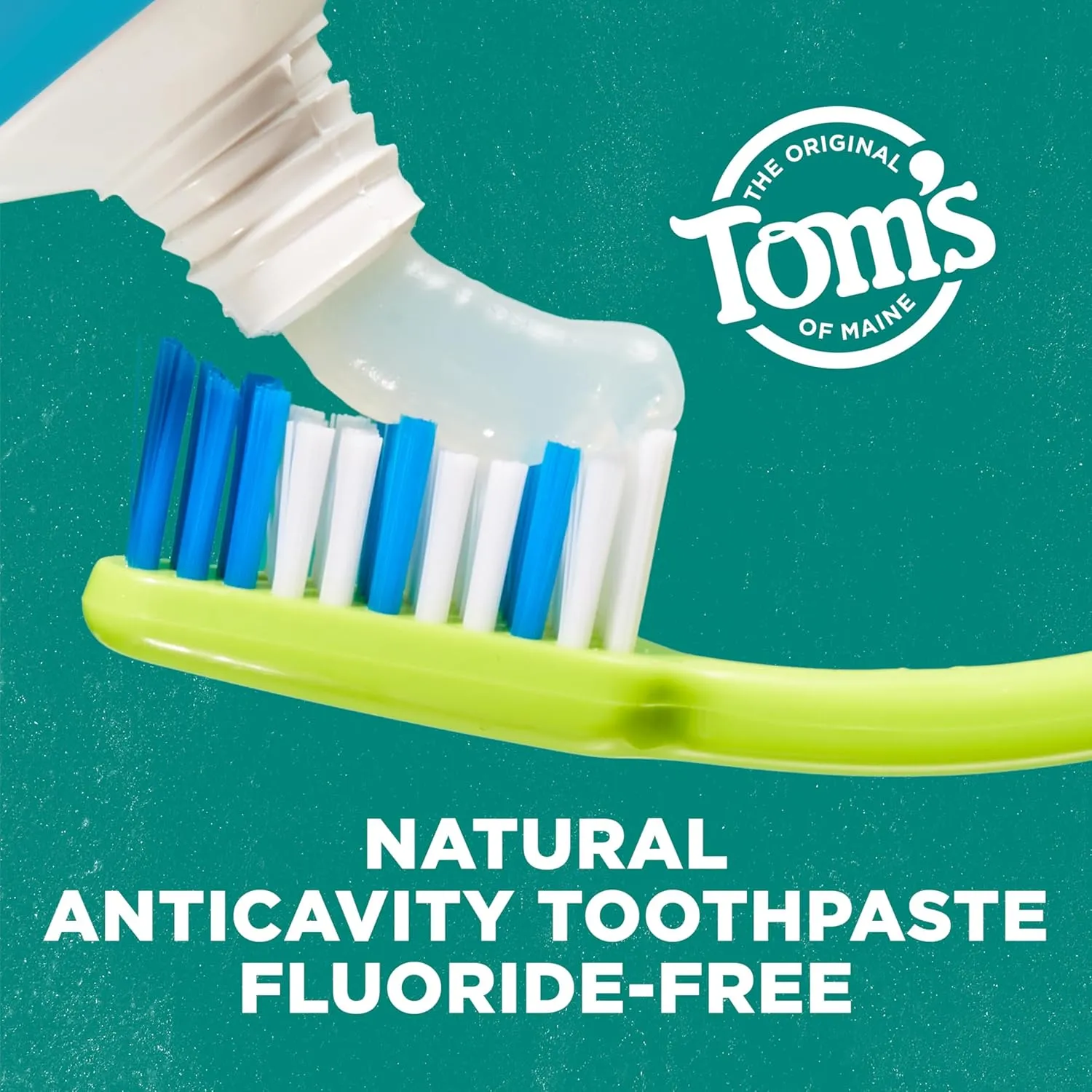Tom's of Maine Botanically Bright Natural Whitening Toothpaste, Fluoride Free and SLS Free, Vegan, Peppermint, 3 Pack, 4.0 Oz
