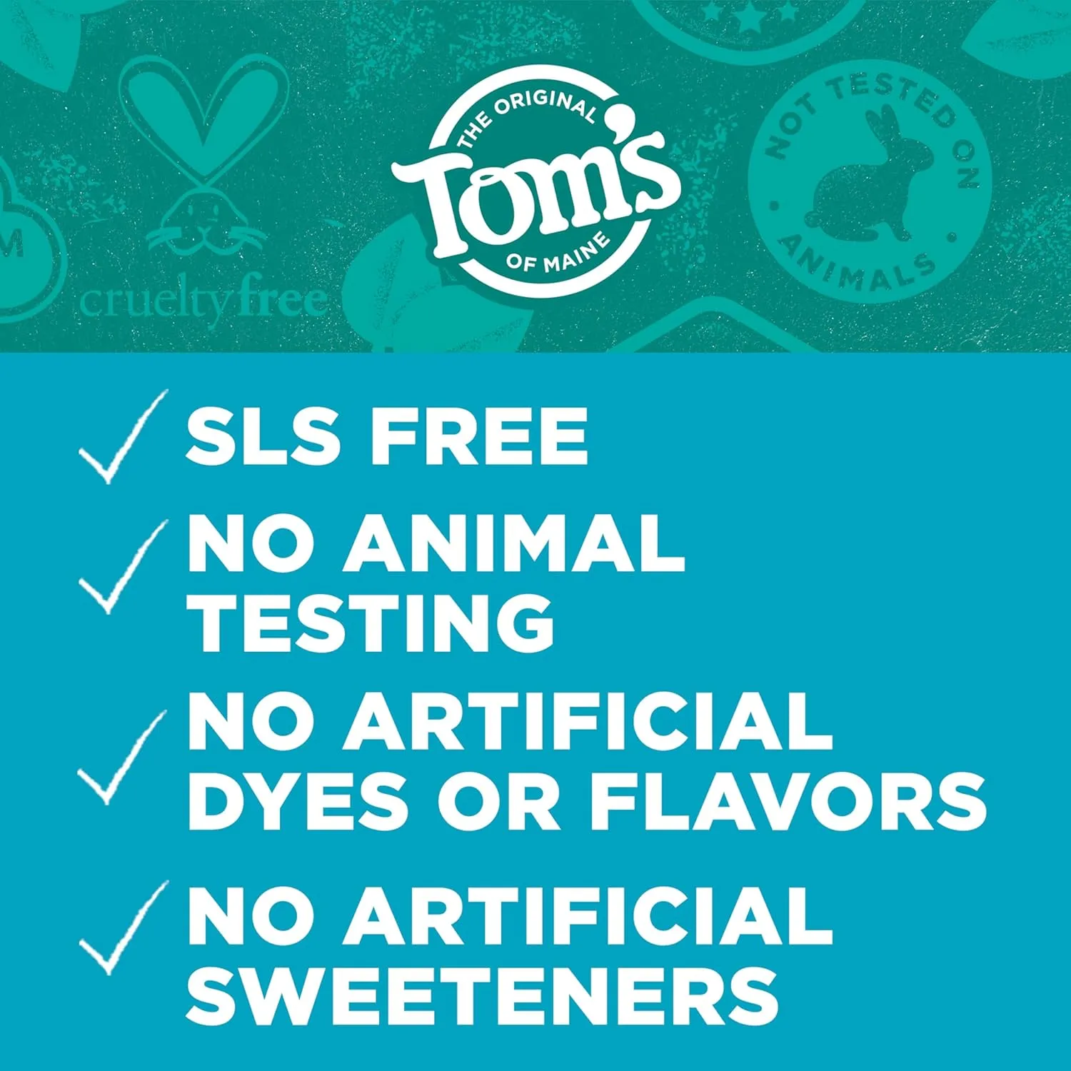 Tom's of Maine Botanically Bright Natural Whitening Toothpaste, Fluoride Free and SLS Free, Vegan, Peppermint, 3 Pack, 4.0 Oz