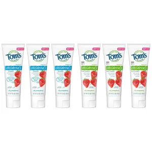 Tom's of Maine Fluoride-Free Children's Toothpaste, Kids Toothpaste with Tom's of Maine Anticavity Fluoride Children's Toothpaste, Kids Toothpaste, Natural Toothpaste, Silly