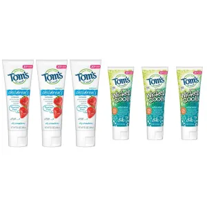 Tom's of Maine Fluoride-Free Children's Toothpaste, Kids Toothpaste with Tom's of Maine Natural Fluoride Wicked Cool Children's Toothpaste, Natural Toothpaste, Kids Toothpas