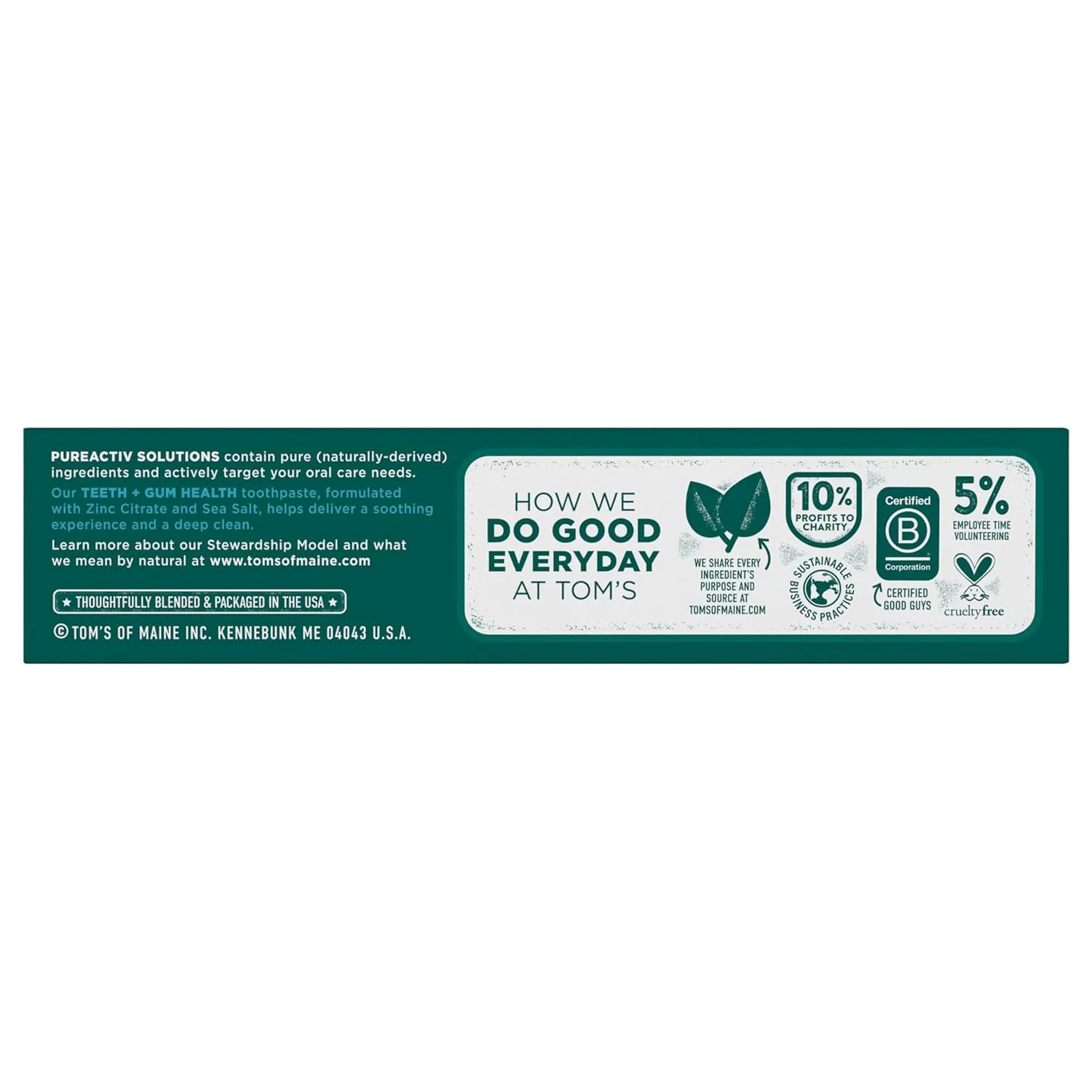Tom's of Maine PureActiv Teeth   Gum Health* Natural Anticavity Toothpaste Gel 4.0oz , 3-Pack