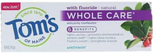 Tom's of Maine, Wintermint Whole Care Toothpaste, 4 oz (113 g) (Pack of 4)