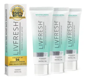 Toothpaste Gel, Clinically Proven to Remove Plaque 250% Better, Improves Gum Health 190% Better, Prevents & Reduces Tartar, Freshens Breath, SLS Free Dental Gel, Wintergreen, 3 Pack